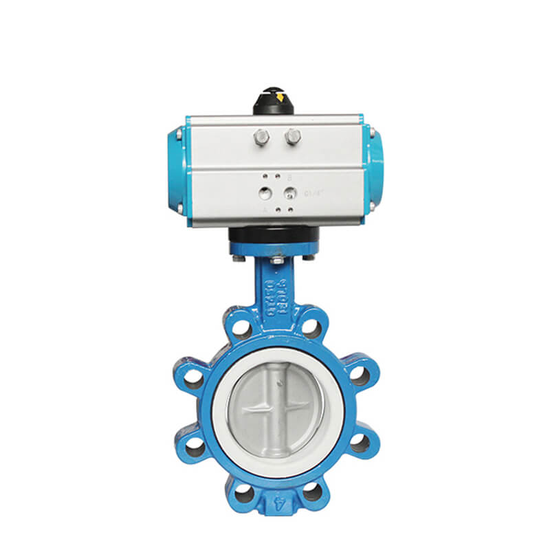 HK59-D-M Lugged Type Cast Iron Butterfly Valve With Pneumatic Actuator